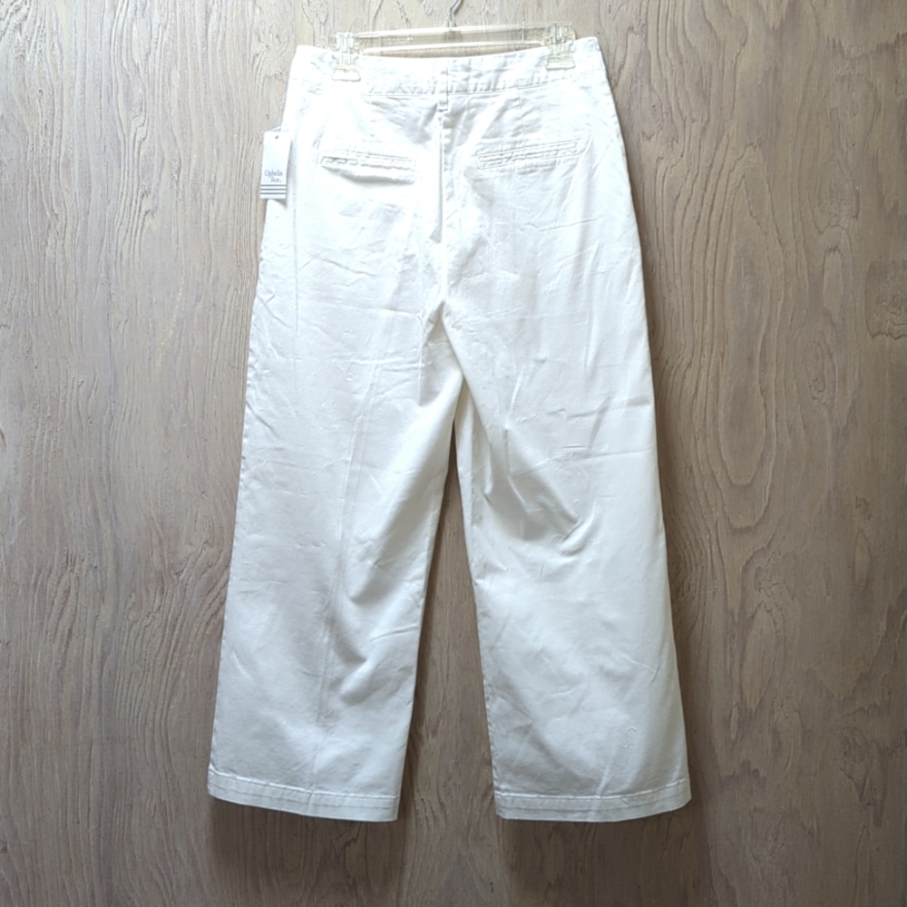 Ophelia Roe White Wide Leg Brushed Denim size 10 - Picture 5 of 6